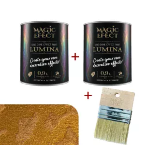 Pachet Magic Efect Lumina 1+1+pensulă | Efect dune de nisip, 06 Sunshine Gold