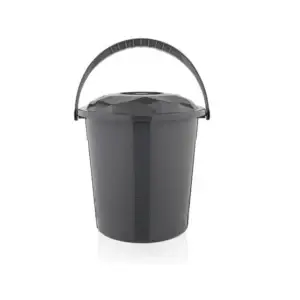 Găleată plastic cu capac, 20 L, QS234, antracite
