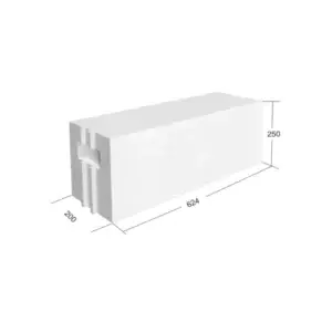 BCA Soceram NF nut și feder, 624 x 250 x 200 mm, densitate 500 kg/m³