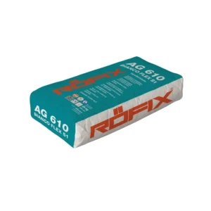 RÖFIX AG 610 Bianco FLEX S1 – Adeziv flexibil alb C2 TE S1 pentru gresie, faianță și piatră naturală, 25 kg