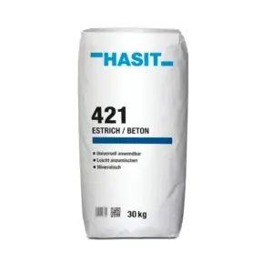 HASIT 421 – Șapă de ciment CT-C20-F4 și beton uscat, pentru interior și exterior, potrivită pentru încălzire în pardoseală, 30 kg