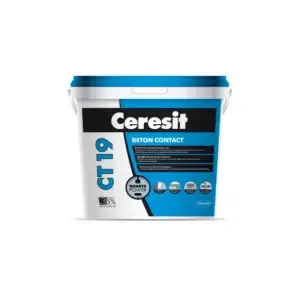 Ceresit CT 19 Beton Contact – Grund de aderență cu nisip de cuarț, interior și exterior, 5 l / 7,5 kg