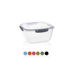 Cutie pătrată etanșă pentru alimente 2400 ml, cu capac cu garnitură, QS139