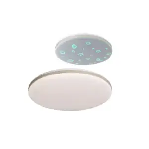 Plafonieră LED Klausen FLASHY 54W, dimabilă, cu telecomandă, lumină reglabilă 3000-4000-6000K, 5080 lm, albă, Ø 39 cm, KL151157