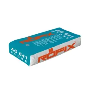 RÖFIX AG 641 STONE – Adeziv alb C1 T pentru piatră naturală și plăci ceramice, interior și exterior, 25 kg